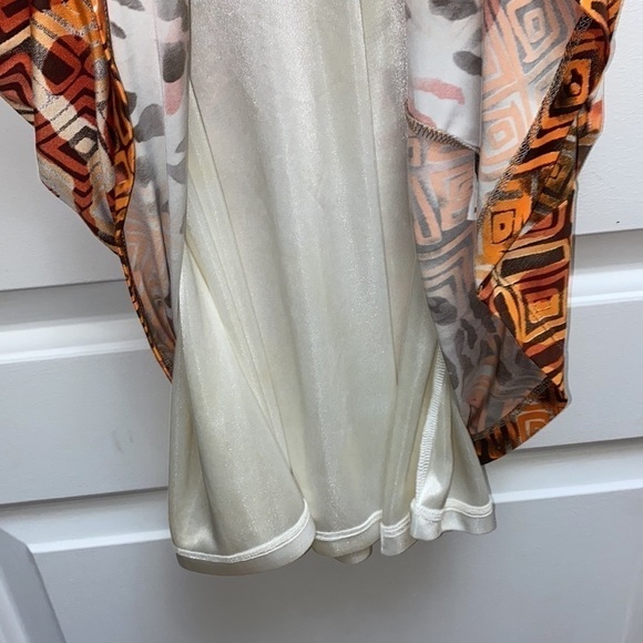 Renuar sleeveless lined orange animal print abstract dress size large - Picture 6 of 9